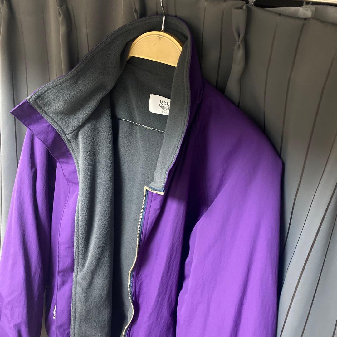 ジャケット・アウター URU NYLON FLEECE ZIP UP BLOUSON PURPLE
