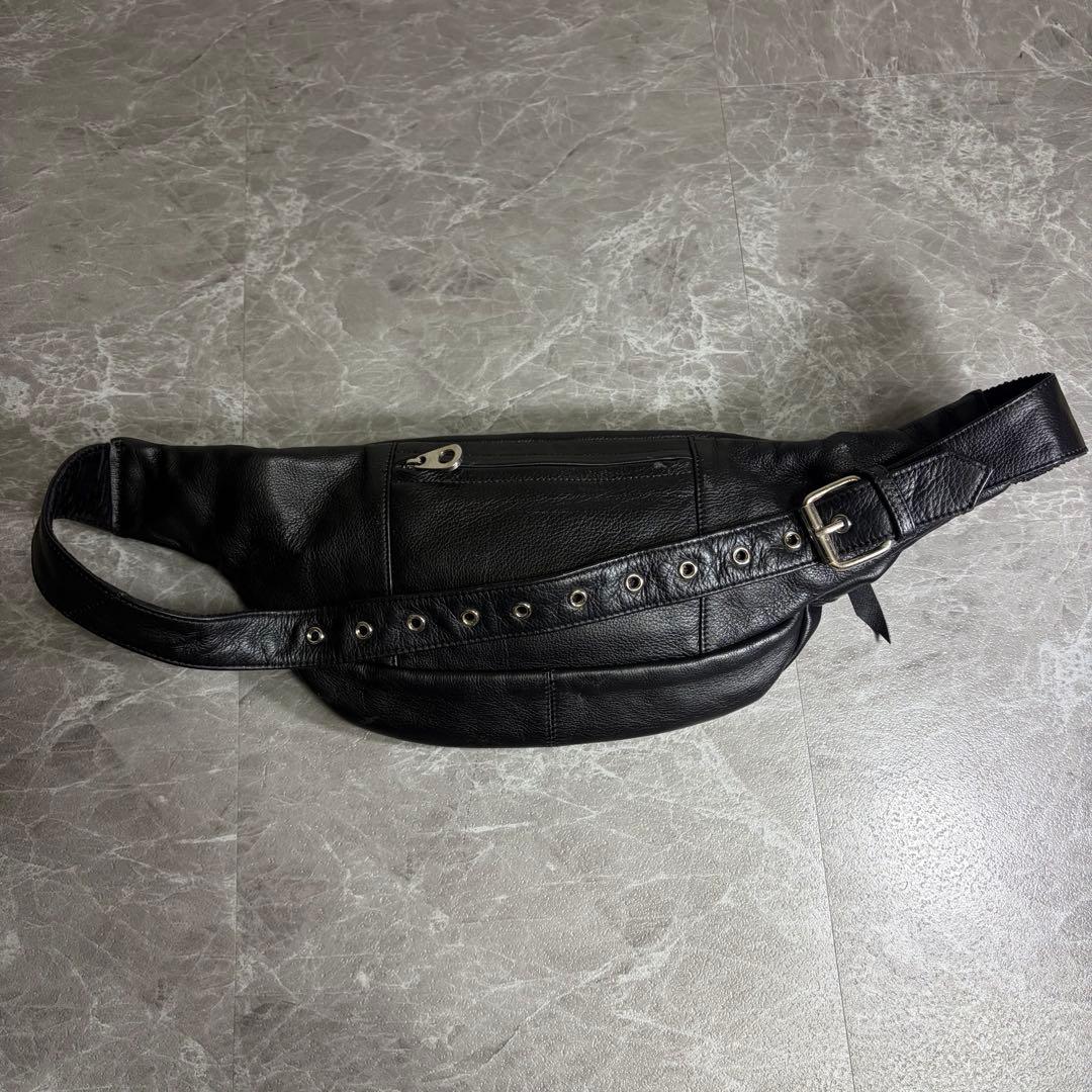 レザー　キルティング　ボディバッグ　ウエストポーチ　バイカー　ショルダー