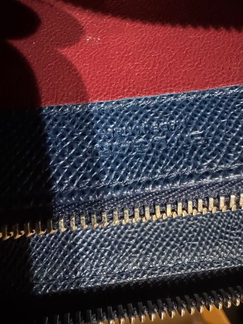 ブルガリ　長財布　ブルーネイビー