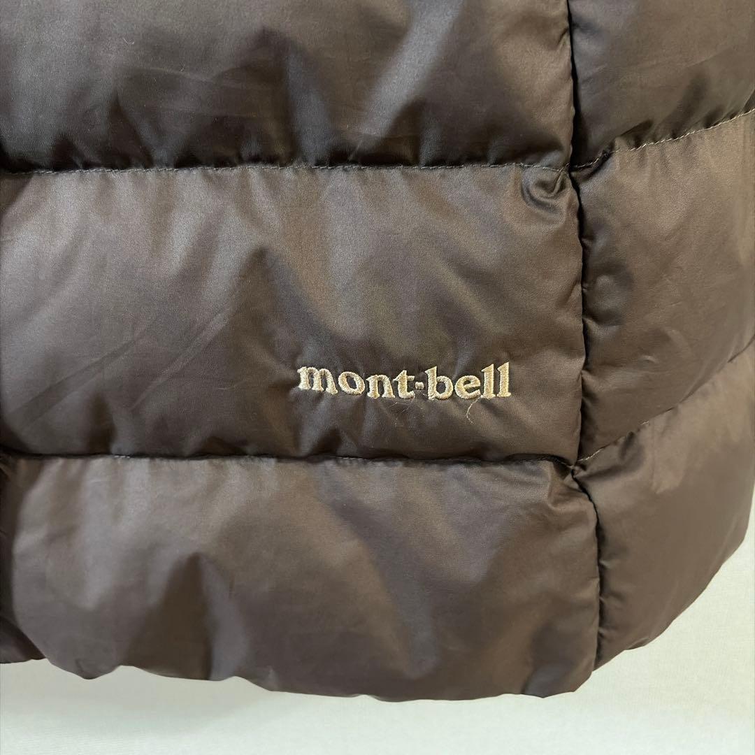 mont-bell フード付きロングダウンジャケット ブラウン