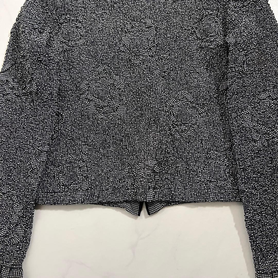 CHANEL ジャケット ボレロ 黒 ポップコーン カメリア カーディガン 40