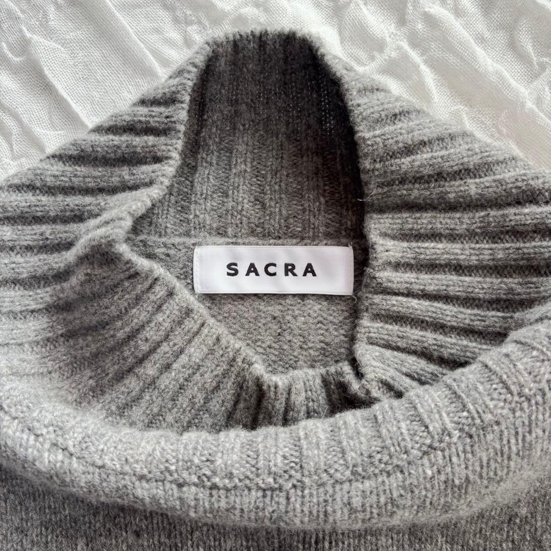【美品】 SACRA 近年モデル ニット プルオーバー セーター ハイネック