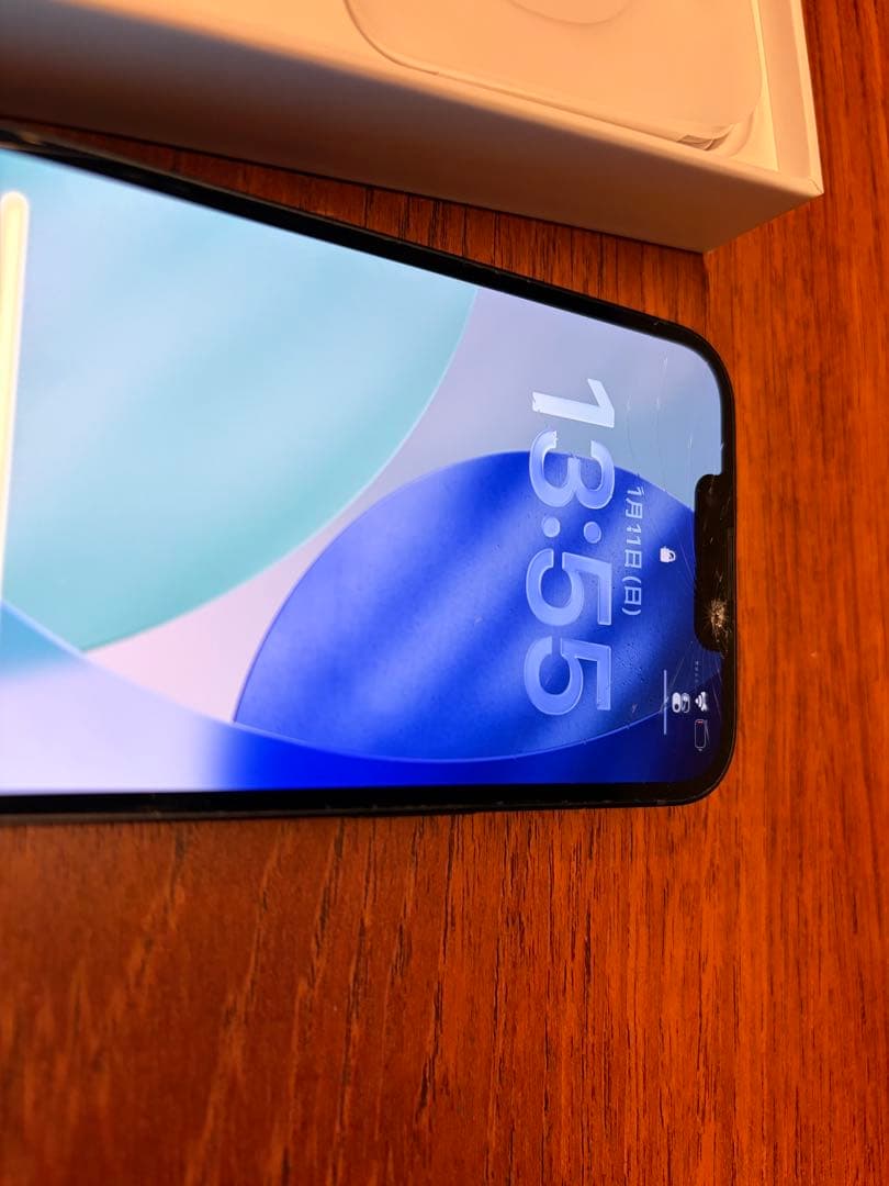 Apple iPhone 14 128G本体 画面ひび割れあり　ケースつき