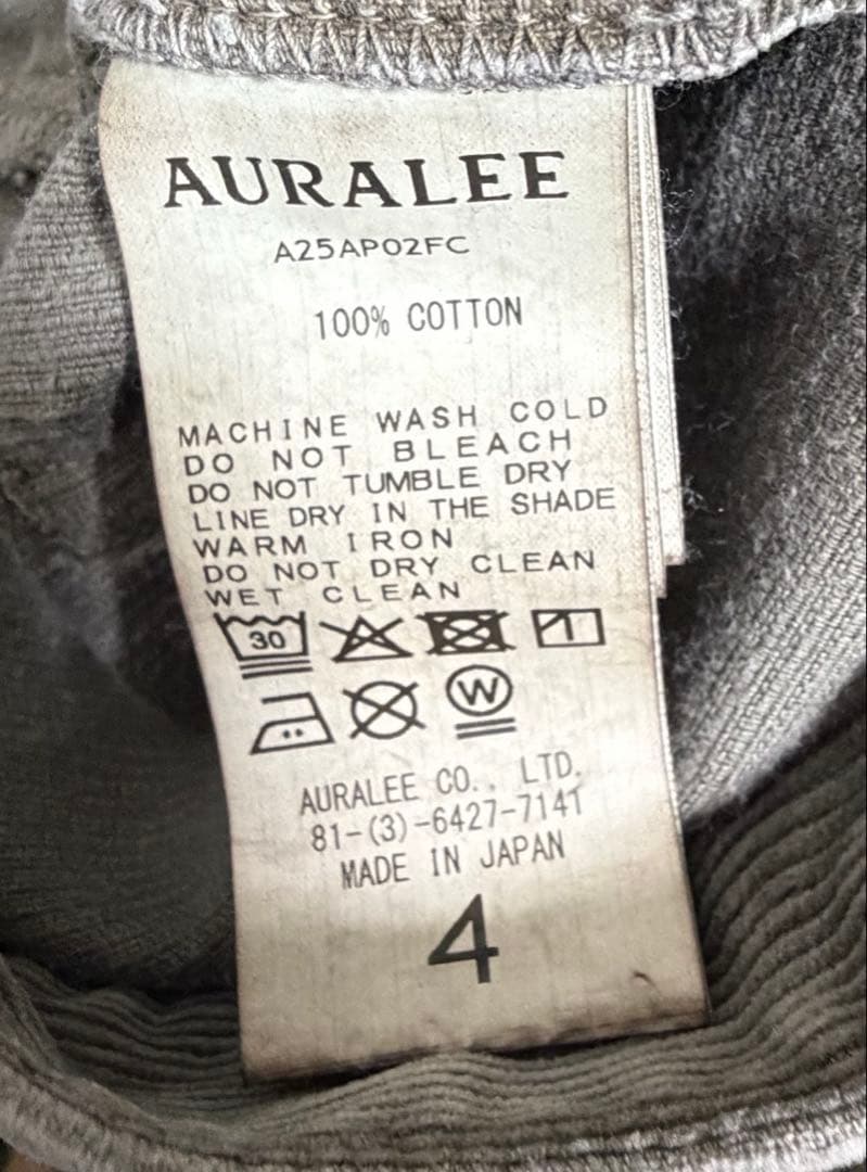 パンツ AURLEE PIGMENT DYED FINX CORDUROY 4