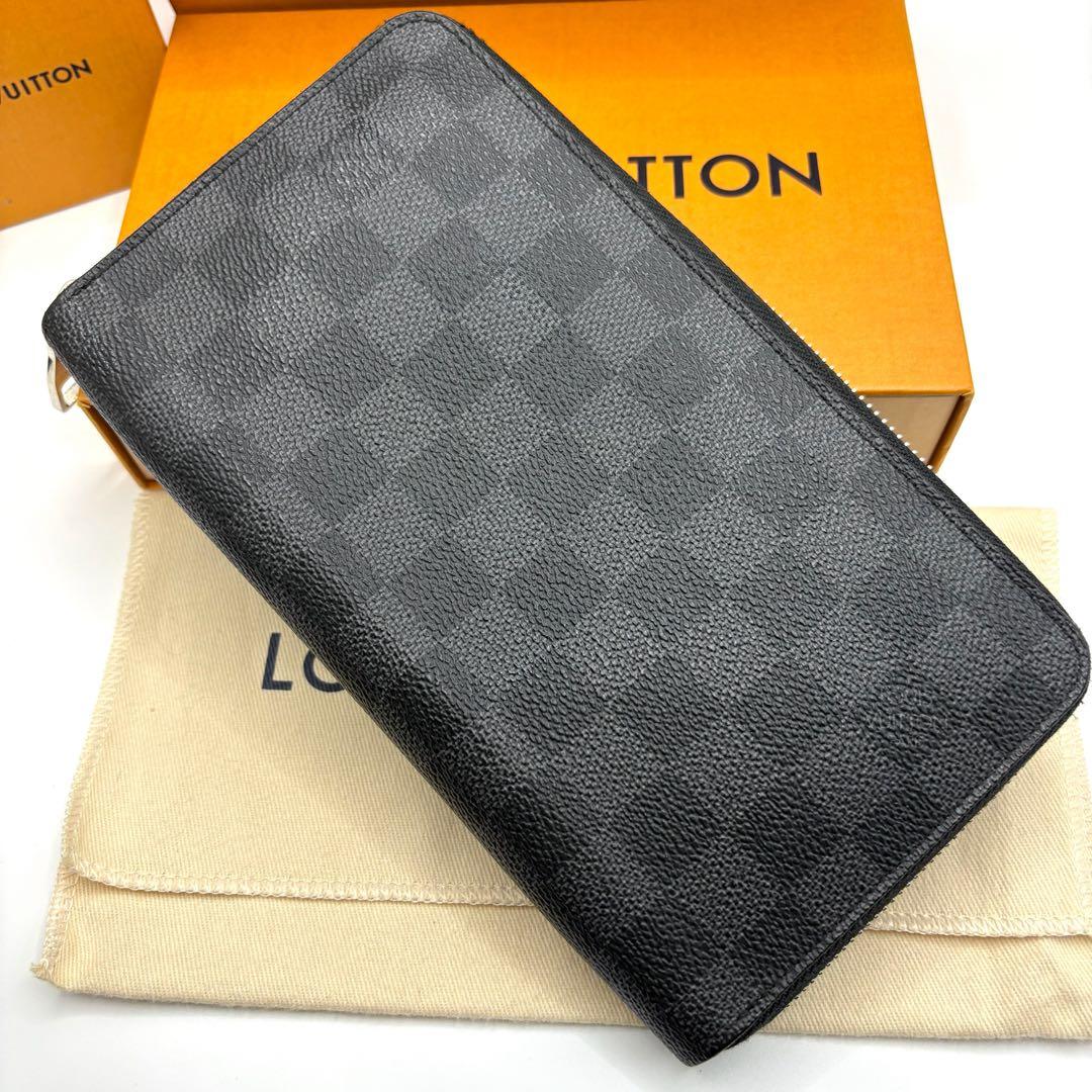 【美品】ルイヴィトン ジッピーオーガナイザー ダミエ グラフィット 長財布