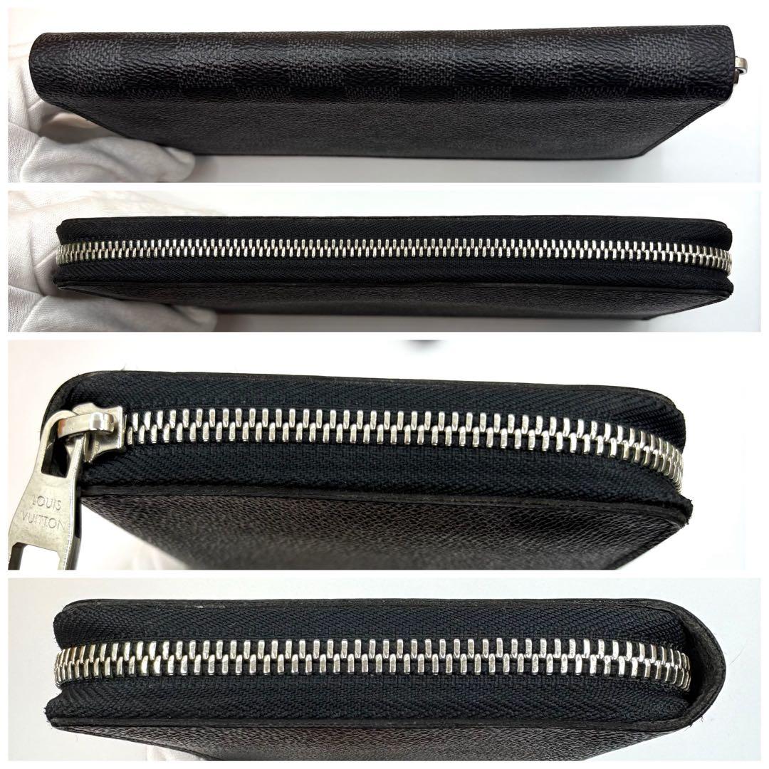 【美品】ルイヴィトン ジッピーオーガナイザー ダミエ グラフィット 長財布