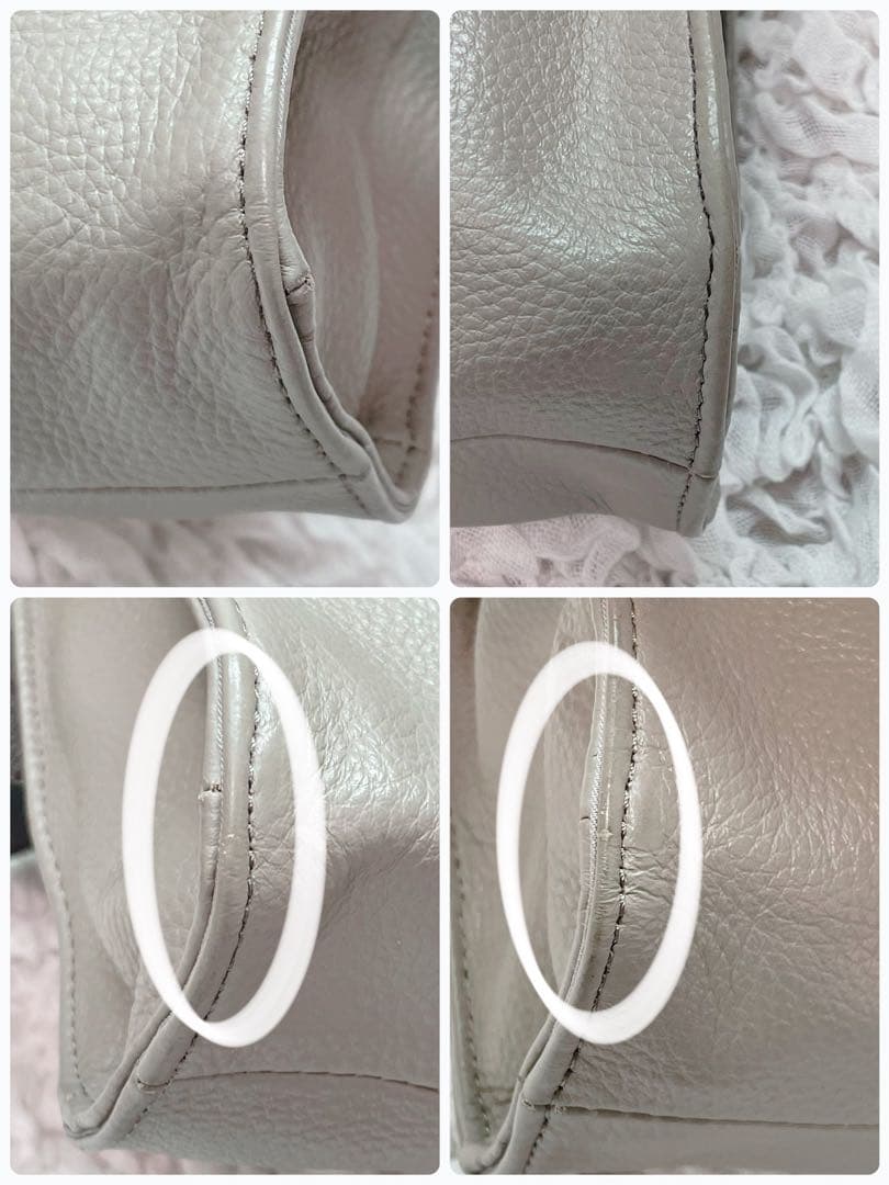 美品✨ear PAPILLONNER 柄テープボディバッグ ダルメシアン グレー