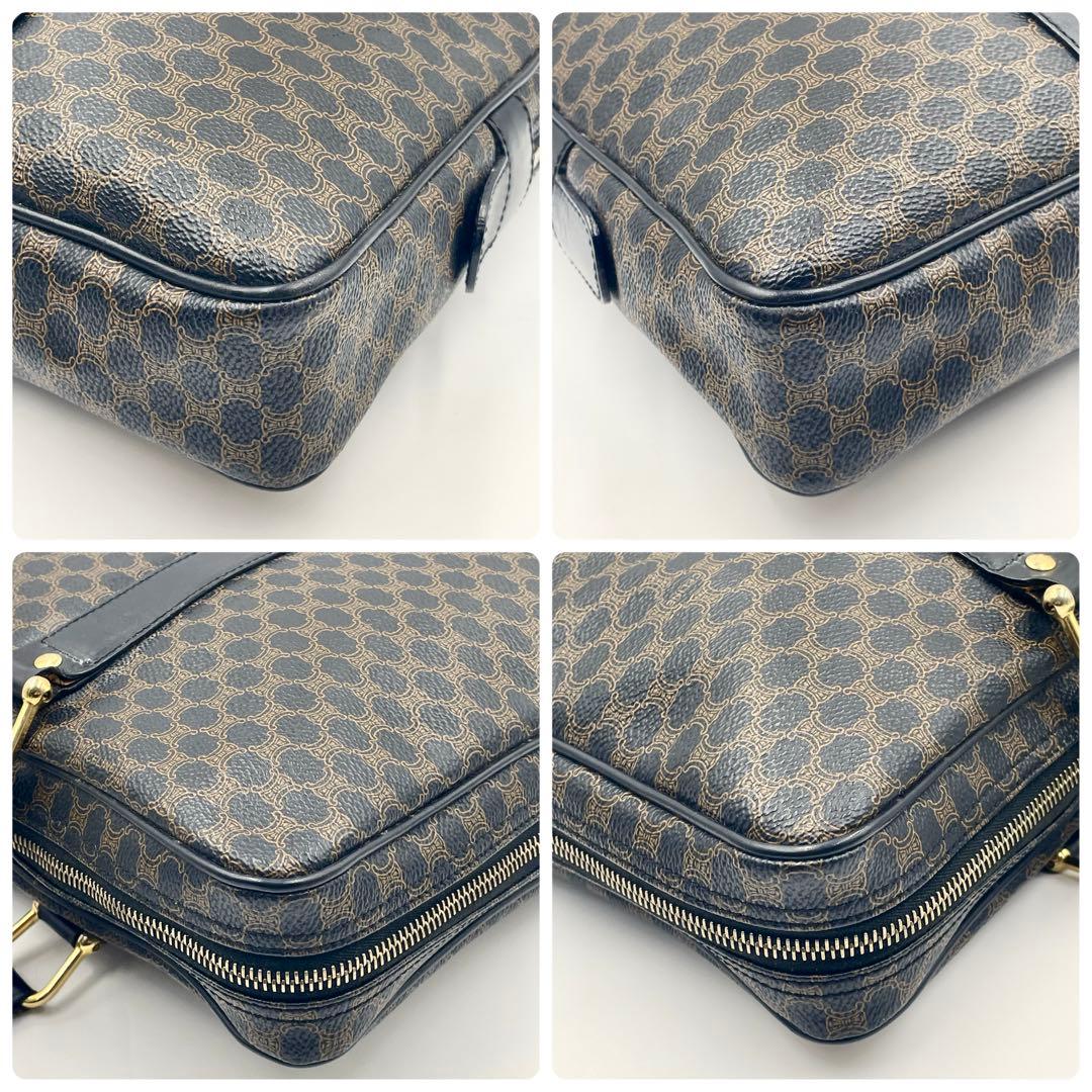 【美品】CELINEセリーヌ 黒マカダム ビジネスバッグ ブリーフケース A4可