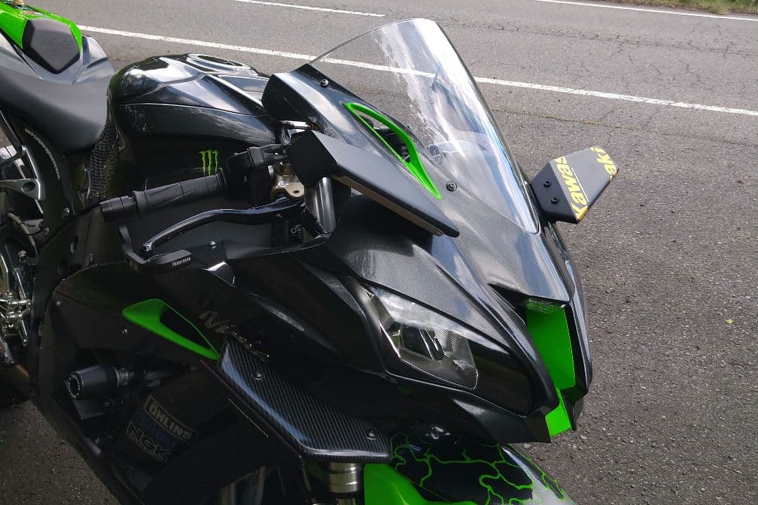 カワサキ　ZX10R　ウイングミラー LEDウインカー　sonluck