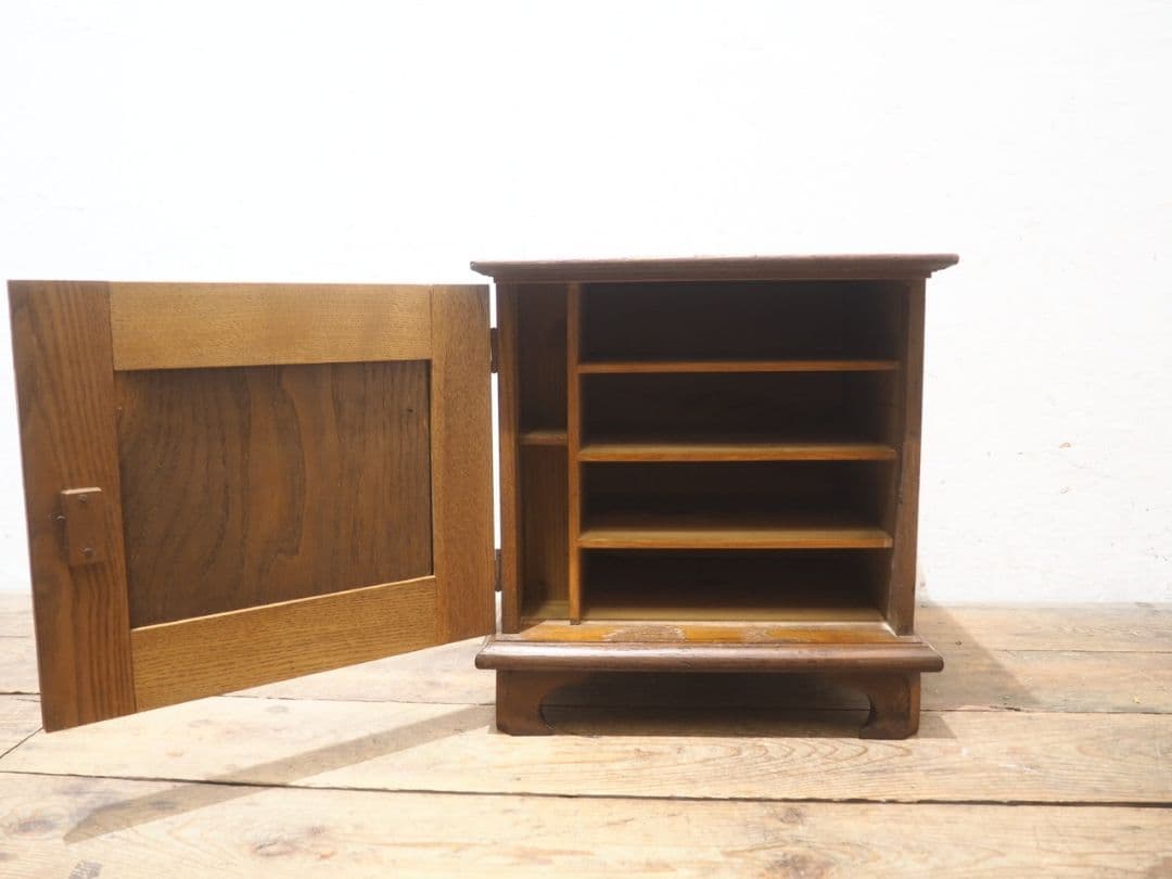 1276 ヴィンテージ　収納棚　陳列台　レコードラック　ケース　レトロ　古家具