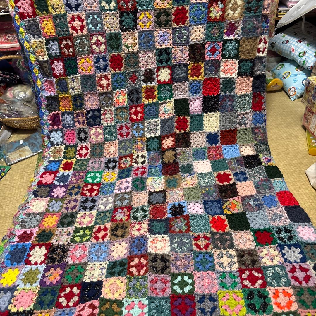 圧縮発送多色グラニースクエアマルチカバーハンドメイド