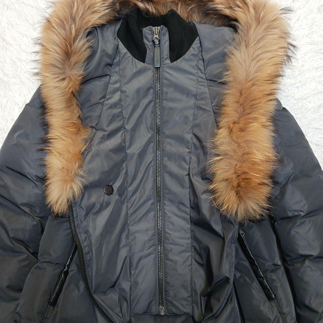 ✨美品✨マッカージュ　アシンメトリージッパー　ケイ　ファー付きフード　M