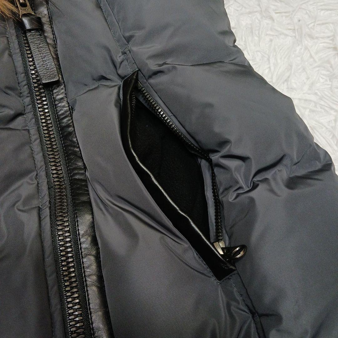 ✨美品✨マッカージュ　アシンメトリージッパー　ケイ　ファー付きフード　M