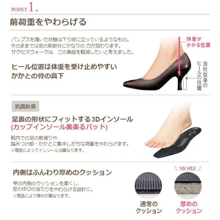 【closemania♡様】success walk WFN070 スクエアトゥ