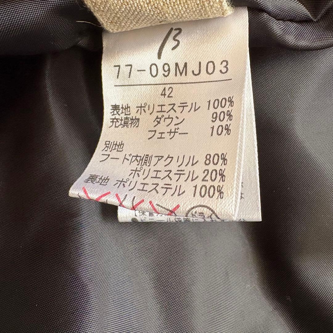 美品β ベータ　ファイブフォックス　迷彩　ダウンコート　ファー　カモフラ　XL