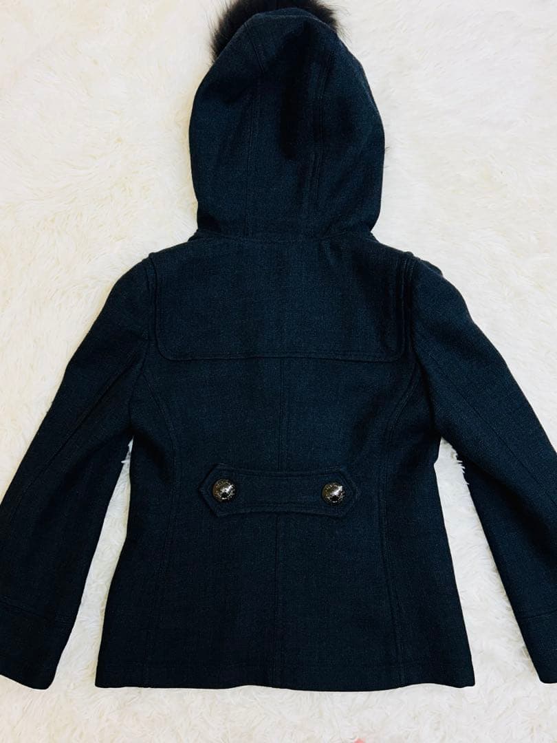 Burberry Blue Label ファー付ウールコート40ナポレオンコート