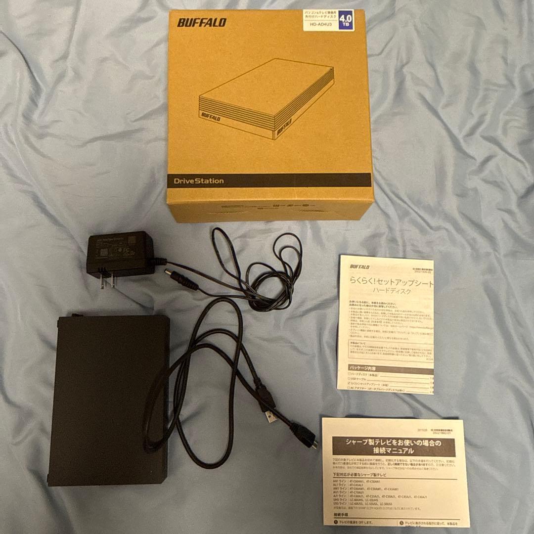 外付けハードディスク・ドライブ BUFFALO DriveStation HD-AD4U3 4.0TB HDD