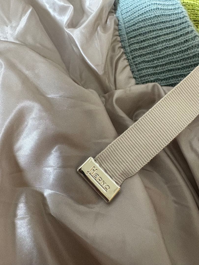 HERNO ヘルノリゾート　ニットパーカー　48サイズ　幾何学♡