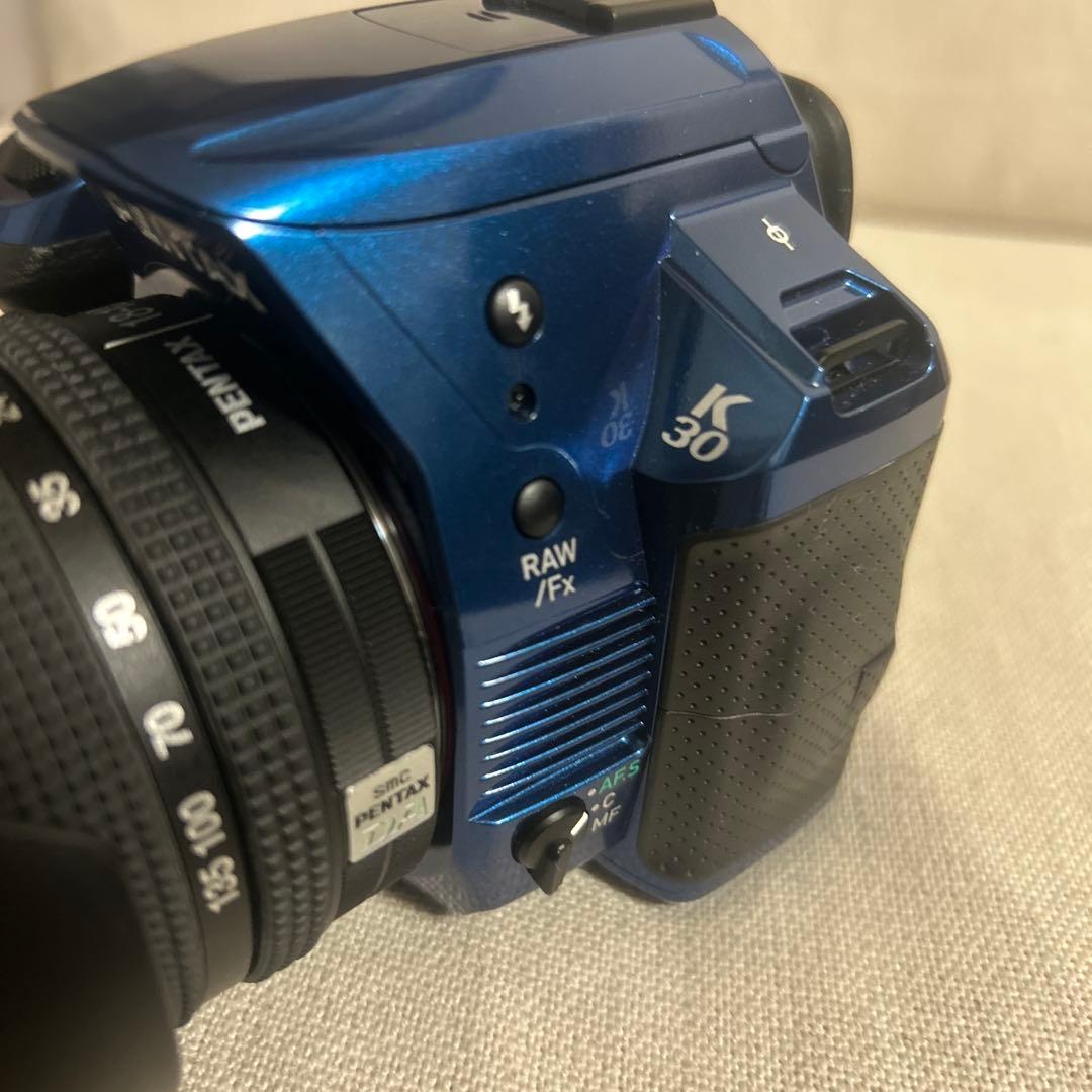 値下げ　ジャンク品　PENTAX k-30 クリスタルブルー　動作未確認