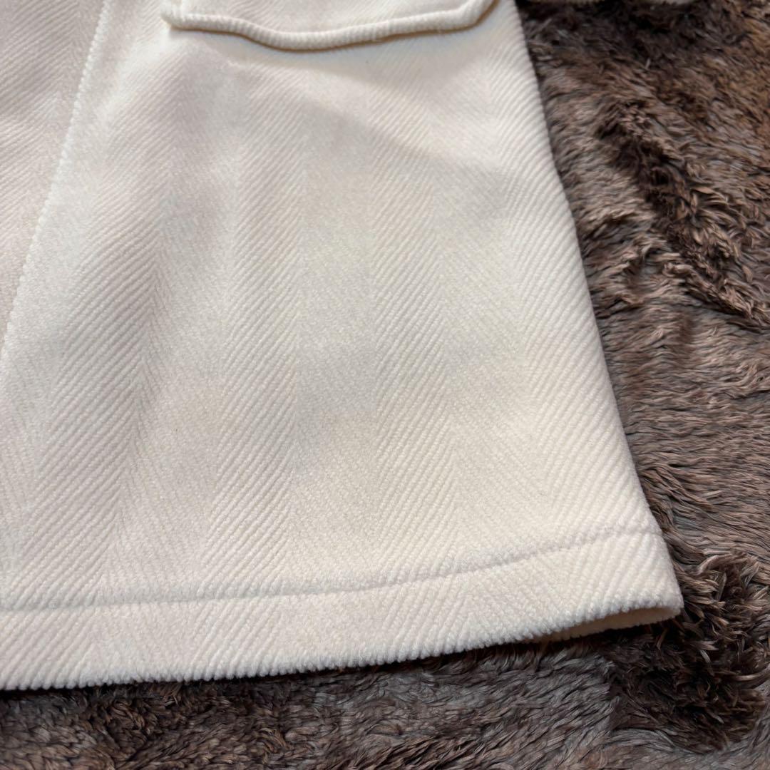 別注＊グローバーオール×ギャルリー・ヴィー　 ダッフルコート　ヘリンボーン　白