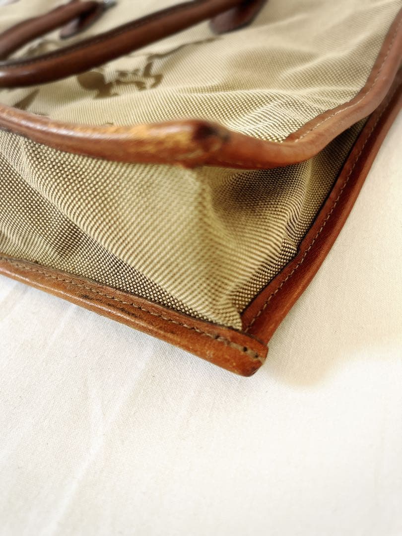 美品　イルビゾンテ　ビッグロゴ　ビジネス　ブリーフ　バッグ　カーキ