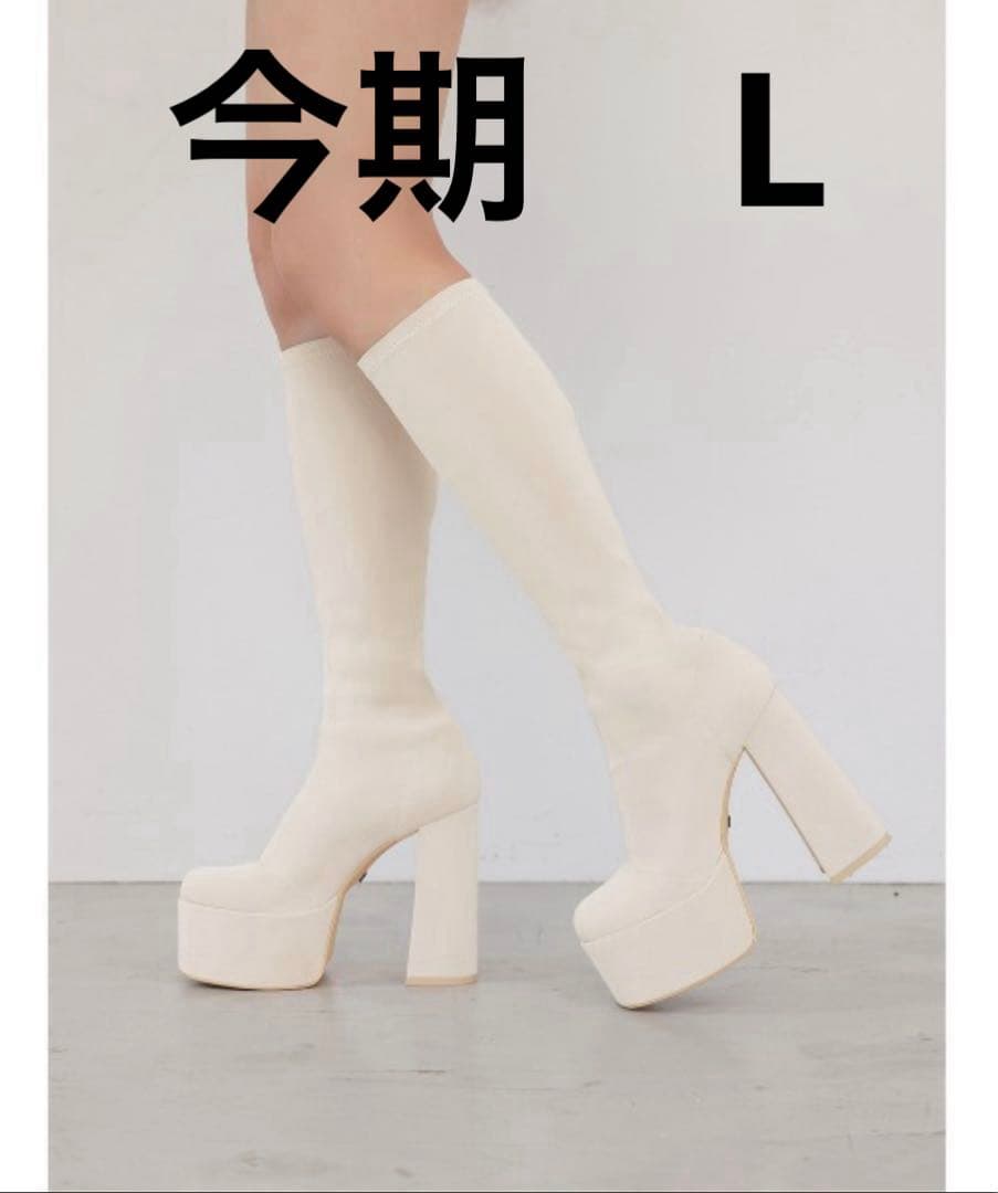 【今期】Darich ウルトラストレッチロングブーツ アイボリー L