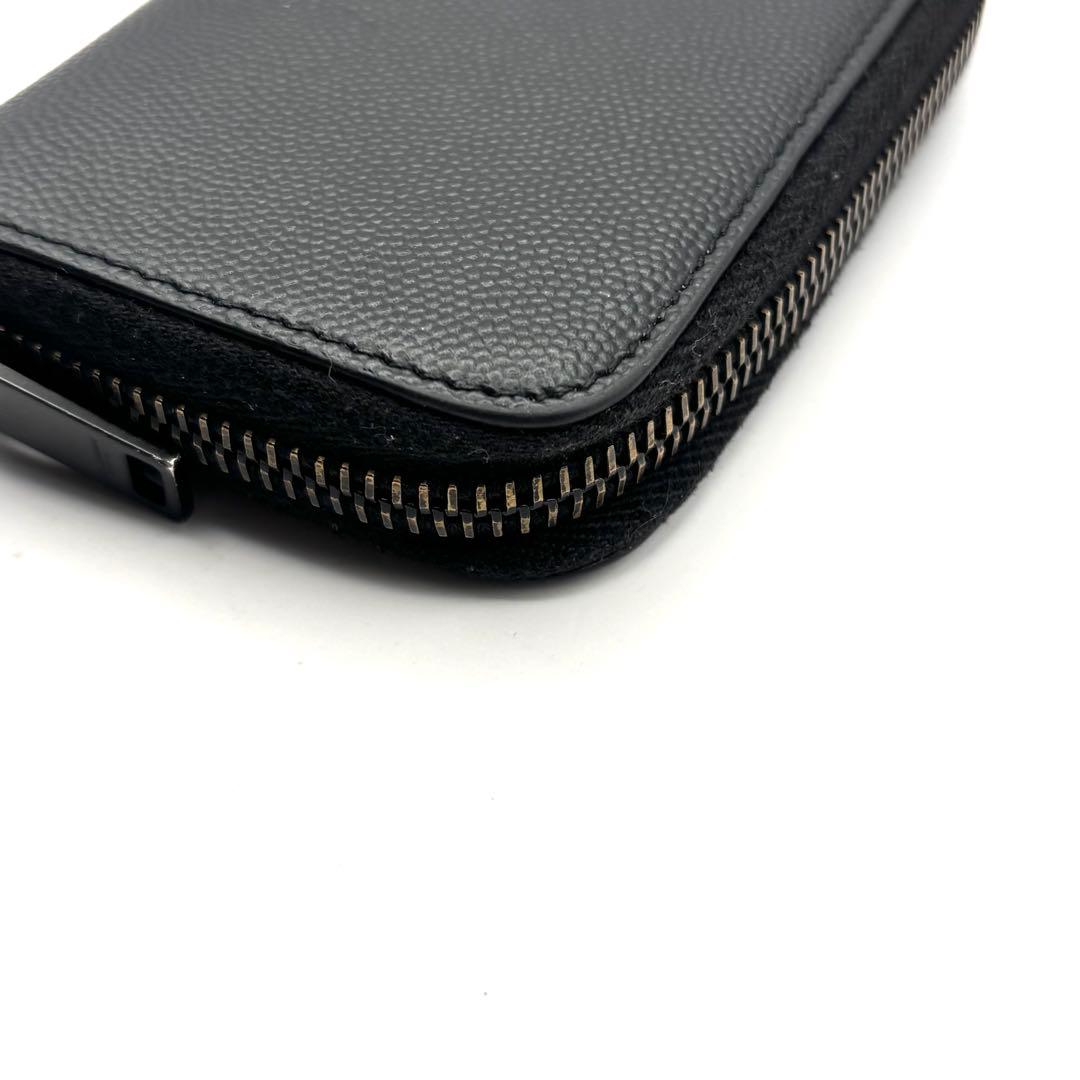 サンローラン ケース YSL カサンドラ ブラック ラウンドファスナー