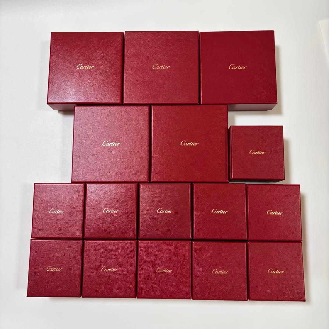 カルティエ　ネックレス　リングケース　空箱　現行品　16個