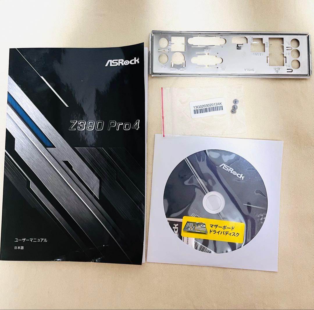 ASRock Z390 Pro4 マザーボード CPUとメモリ付き