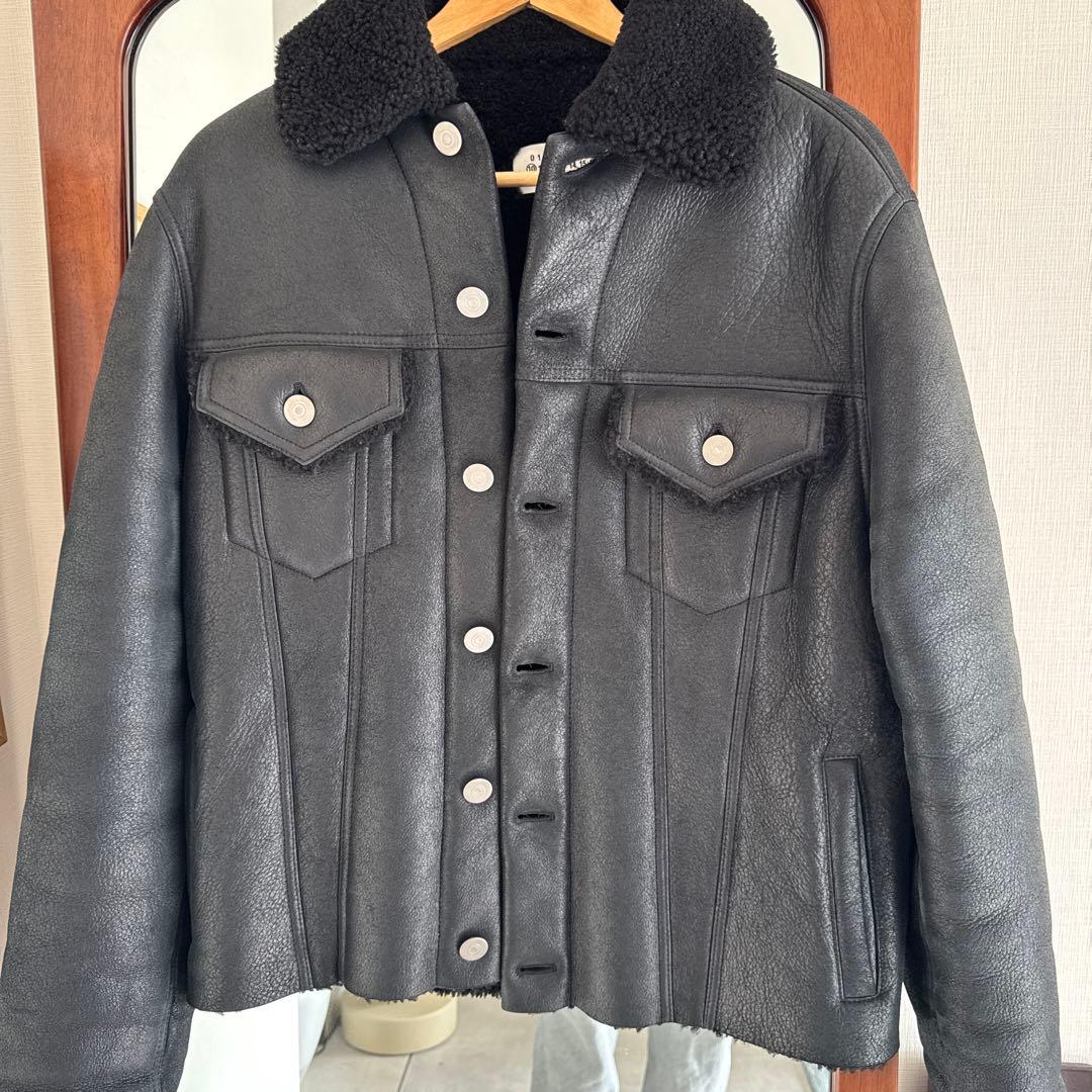 マルジェラ　ムートン　ジャケット　ブラック　黒