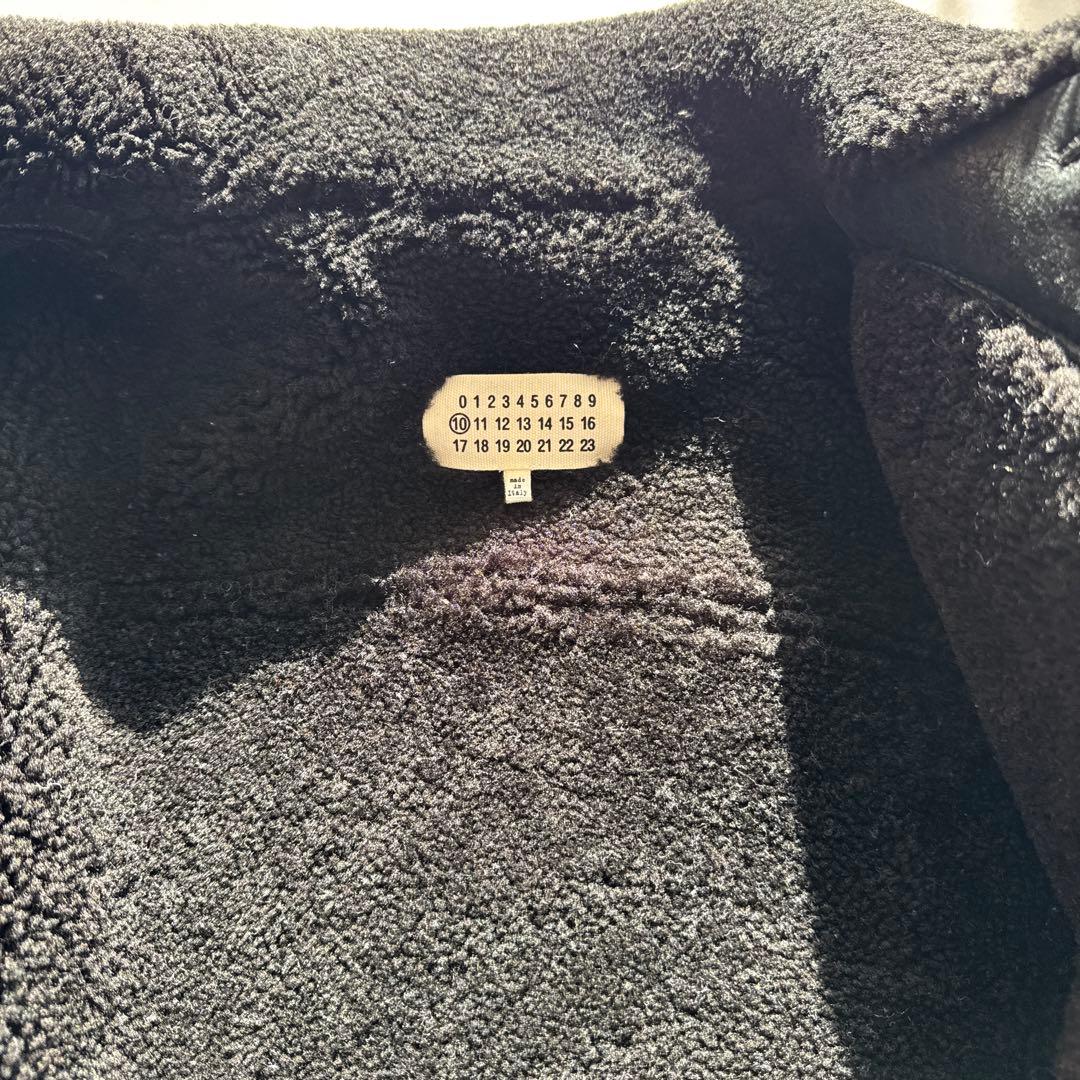 マルジェラ　ムートン　ジャケット　ブラック　黒