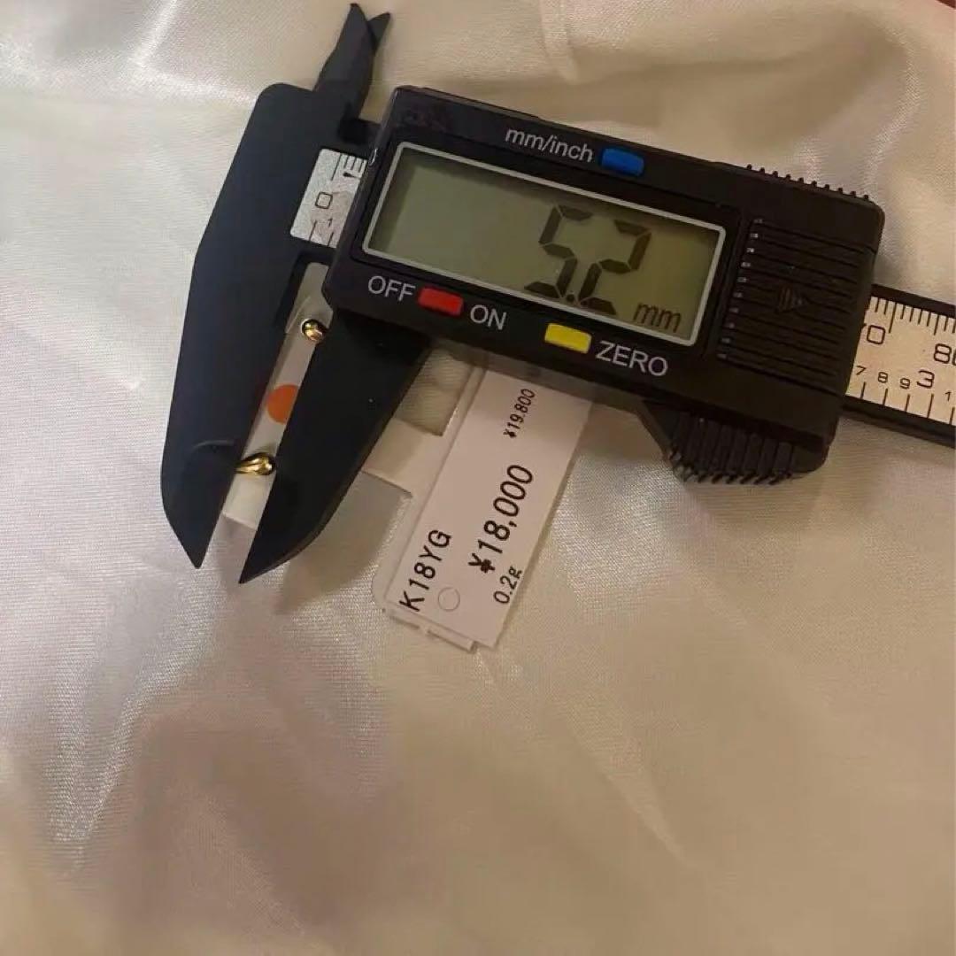 新品！　K18YG 涙型ピアス　タグ付き　日本製