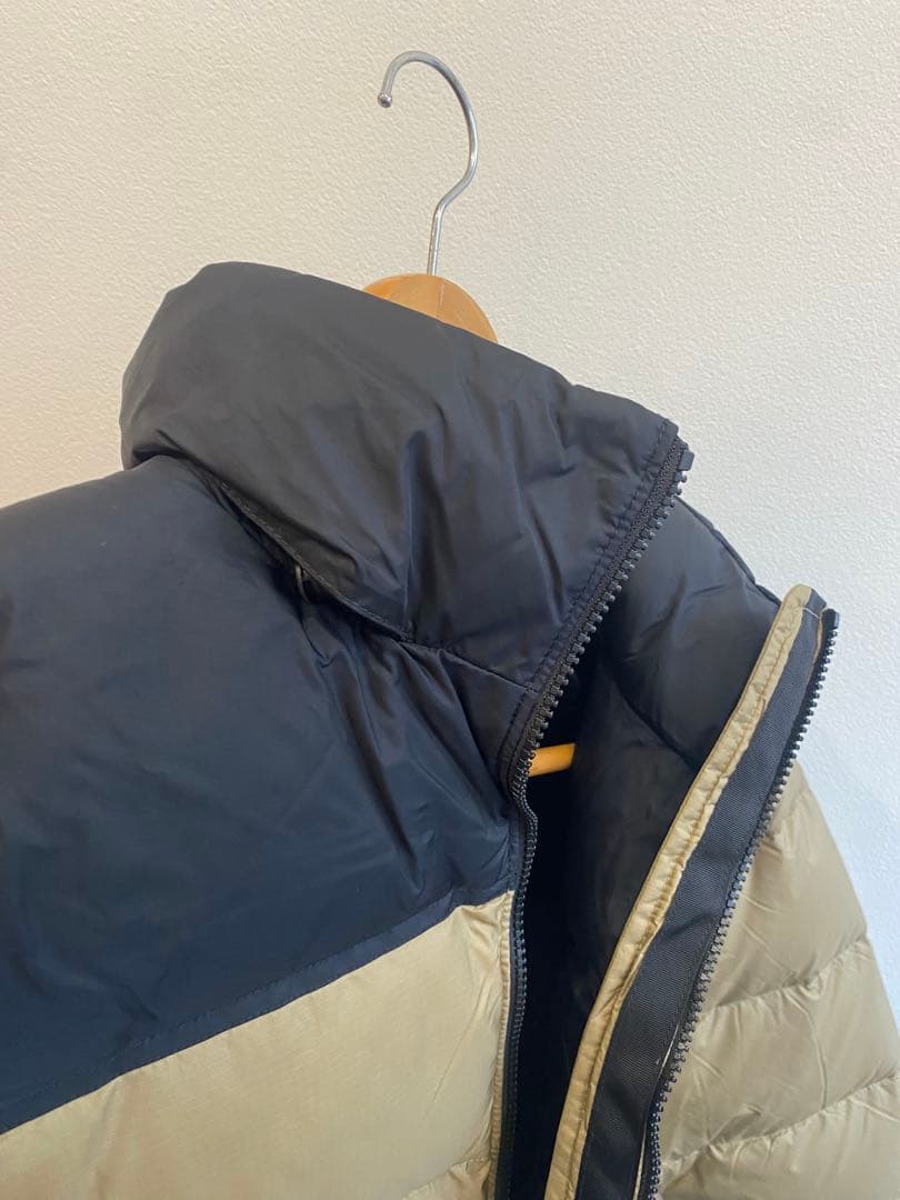 ノースフェイス　ショートヌプシジャケット　ブラックxクラシックカーキ　 Lサイズ