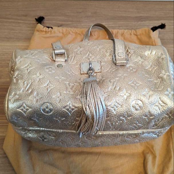 【美品】LOUIS VUITTON モノグラムシマー ミニボストンバッグ