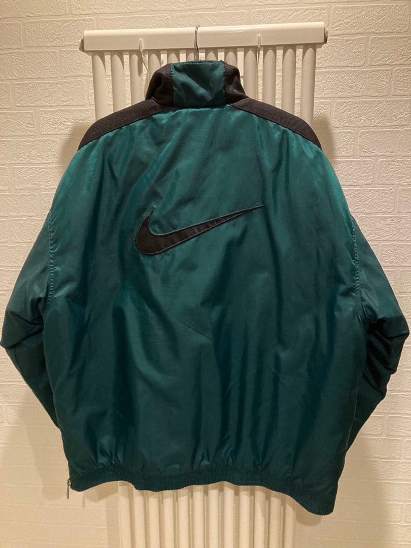 ナイキ 銀タグ 刺繍 ハーフジップ アノラック 緑 テック テック系 y2k