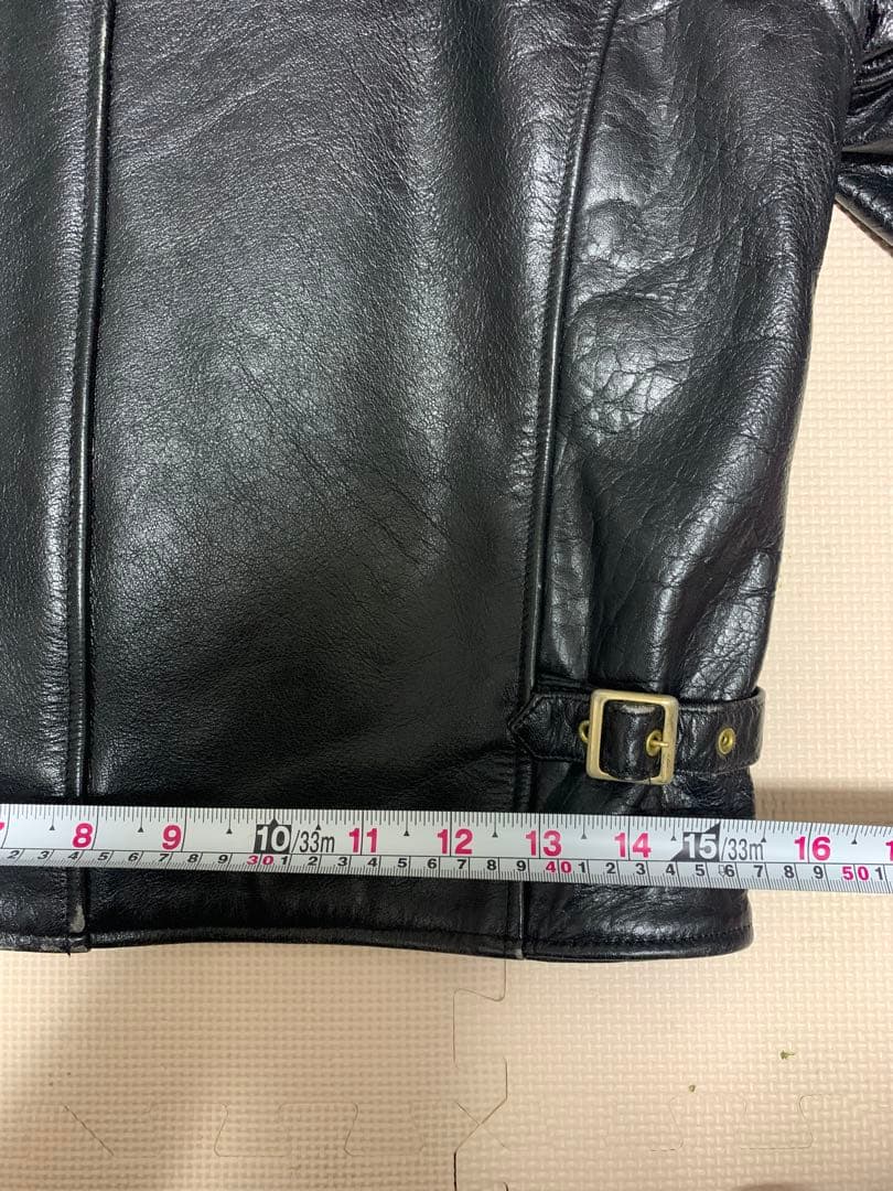 ブラックレザーシングルライダースジャケット