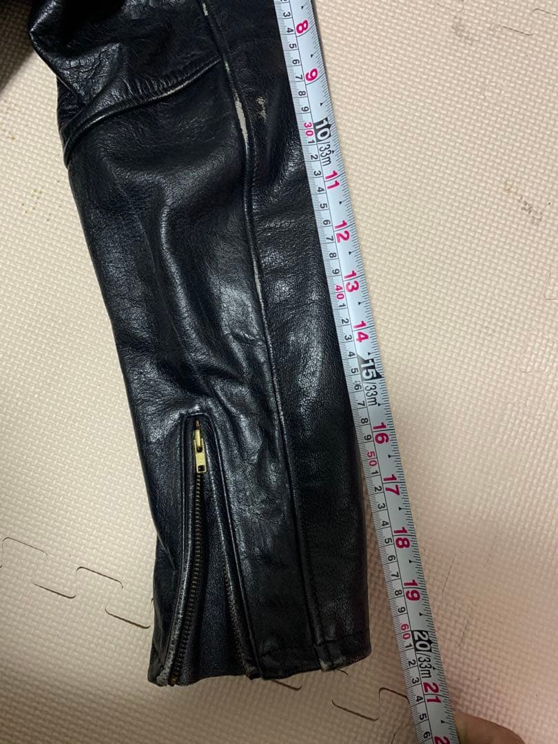 ブラックレザーシングルライダースジャケット