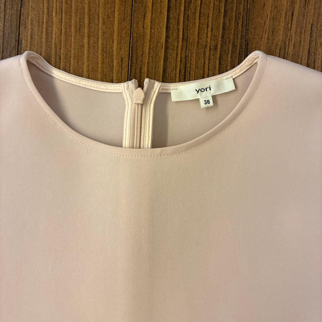 yori ヨリ　ピンク ティアードギャザーブラウス　フリル 長袖トップス38