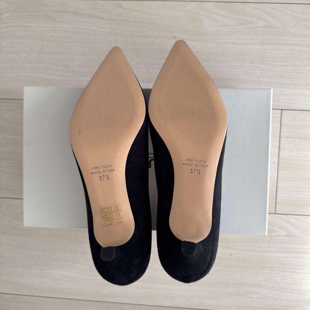 【新品未使用】ネブローニ　スエード　パンプス　ブラック　37.5