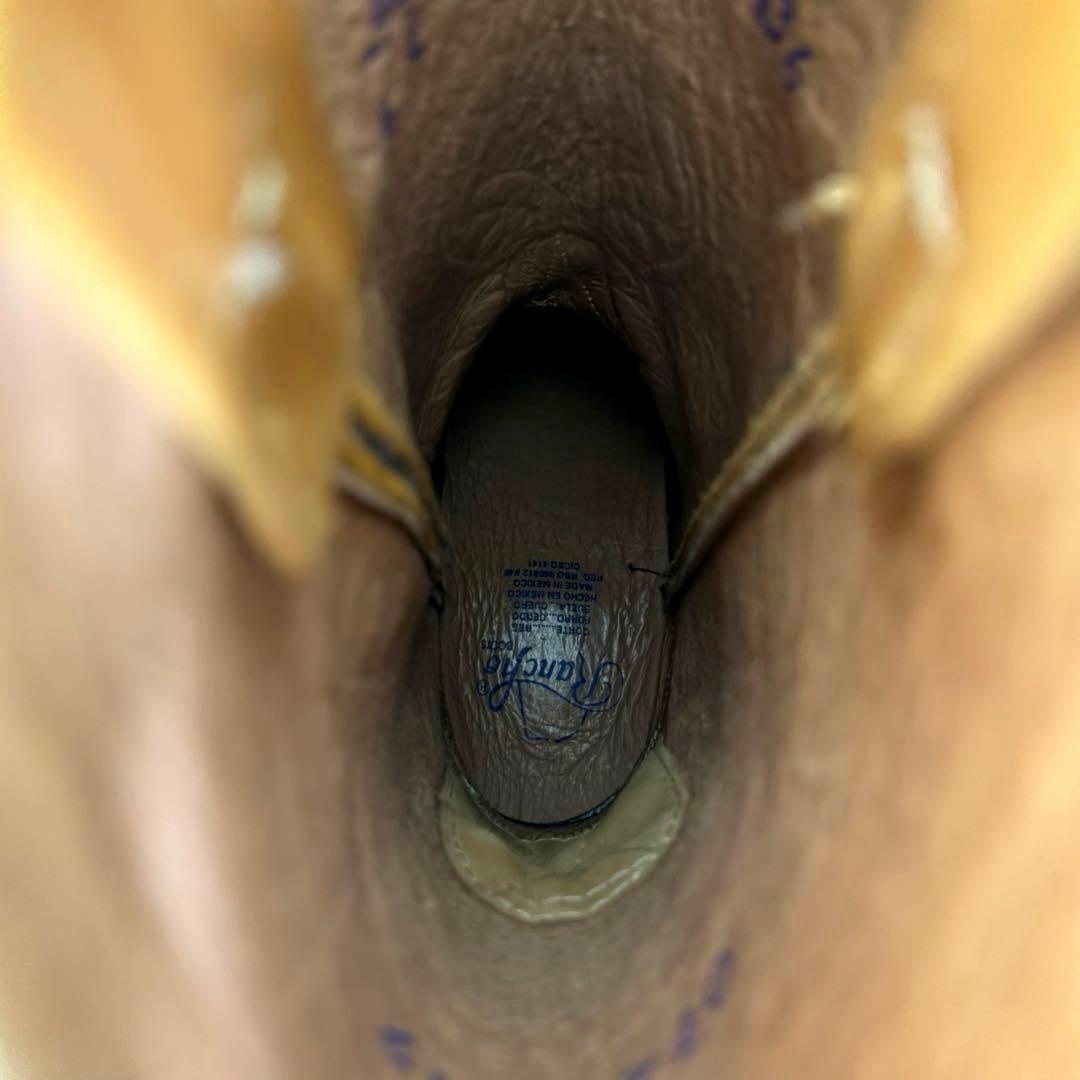 美品■RANCHO■ウエスタンブーツ✨タンレザー カウハイド コンビ カウボーイ