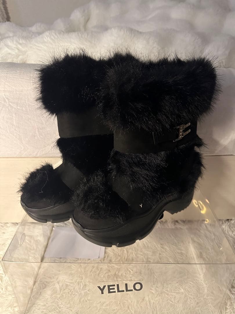 YELLOW ファーブーツ Lサイズ
