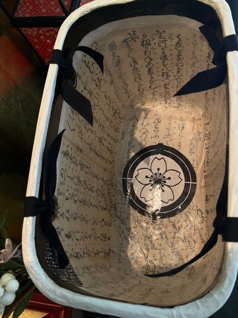 一閑張り　一閑張りバッグ　古文書　和紙　大相撲　大正　着物　相撲番付　正絹