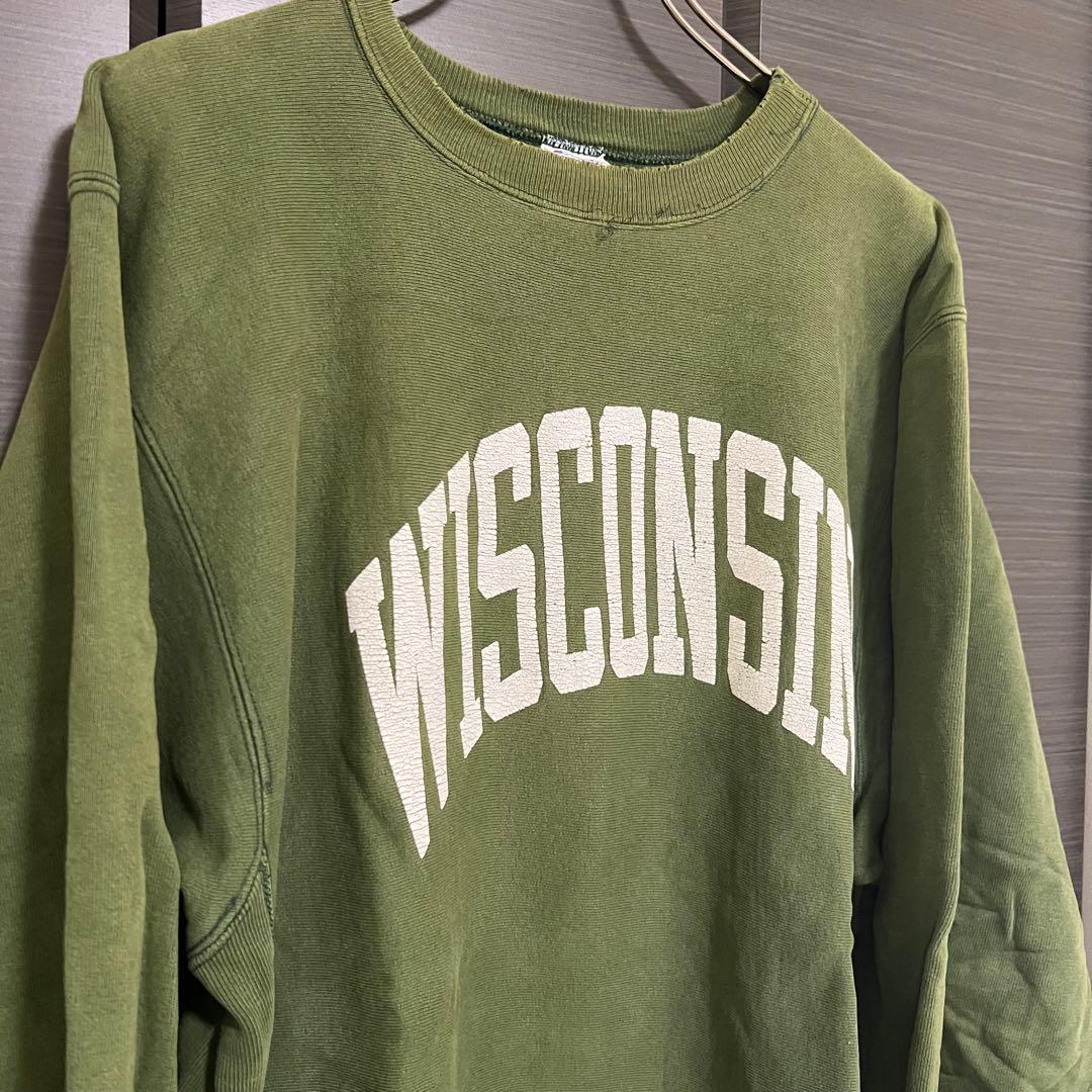 90s チャンピオン リバースウィーブ ウィスコンシン XLサイズ グリーン