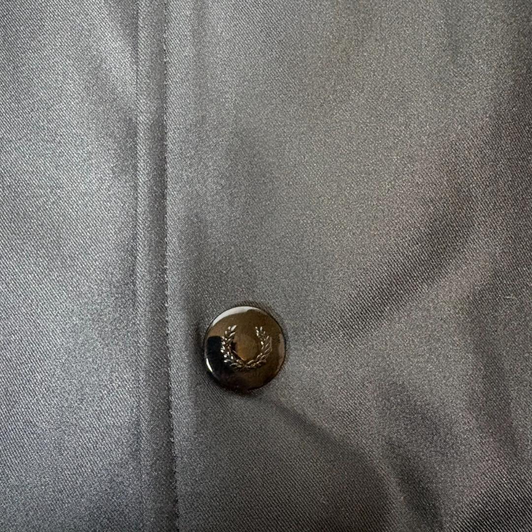 90s FRED PERRY フード付き コーチジャケット ナイロン 黒系 L