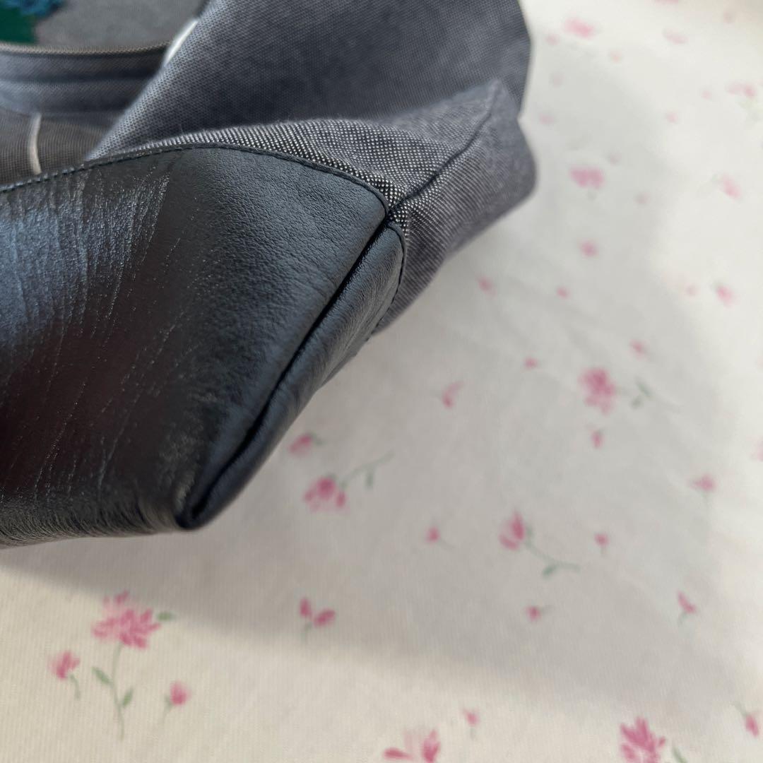 mさま専用　ファミリア　デニムバッグ　黒　雪遊び