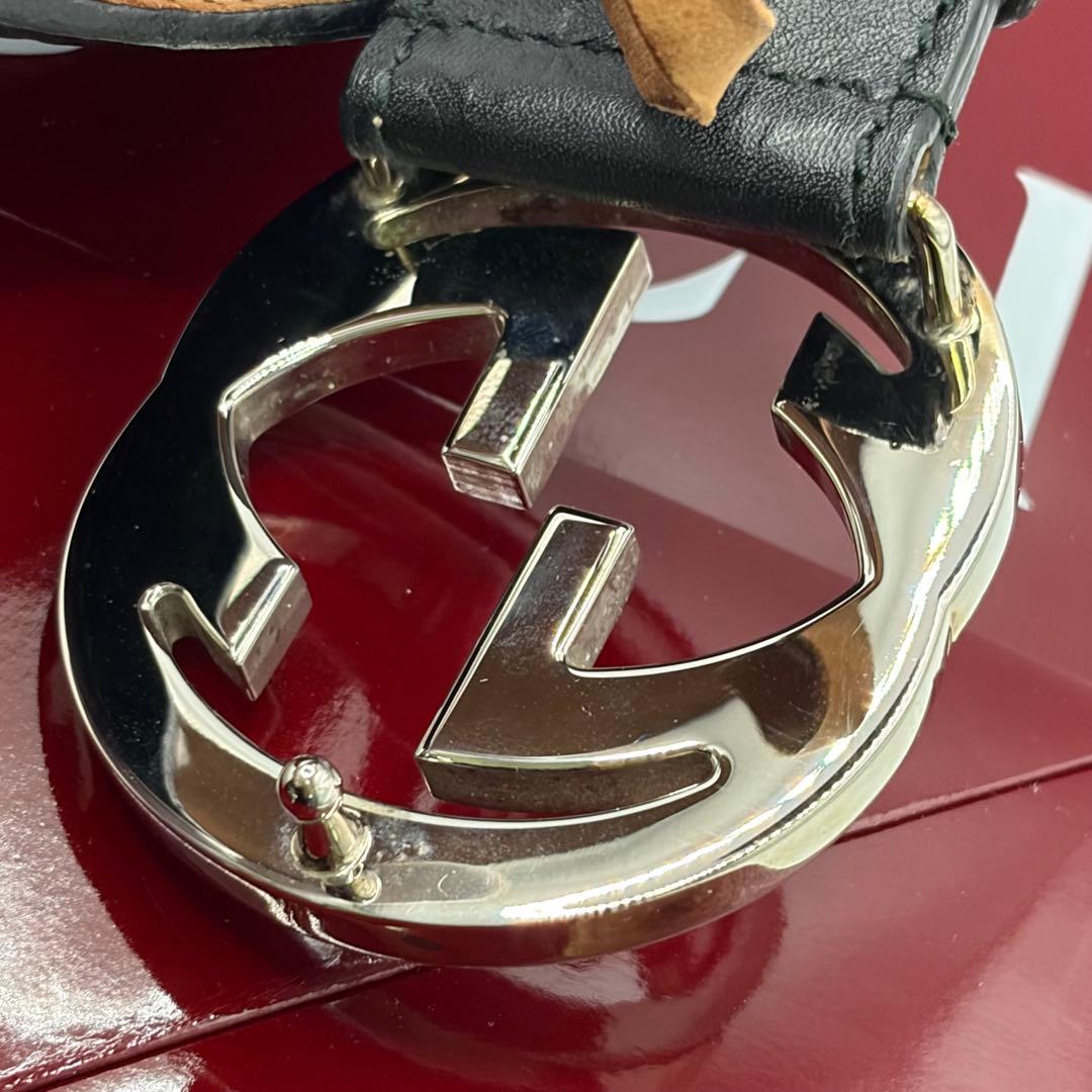 GUCCI☆インターロッキングGシマレザーベルト