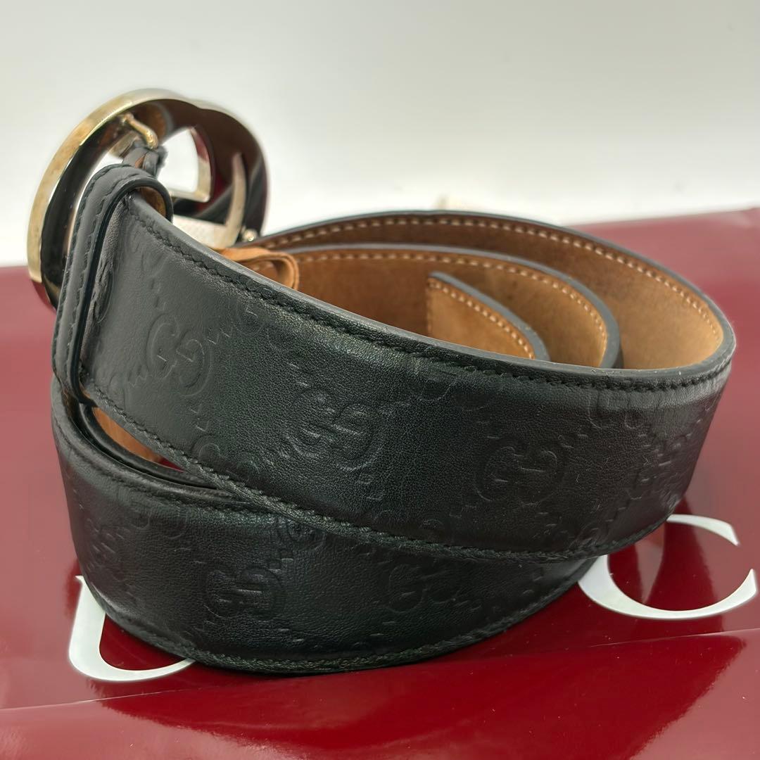 GUCCI☆インターロッキングGシマレザーベルト