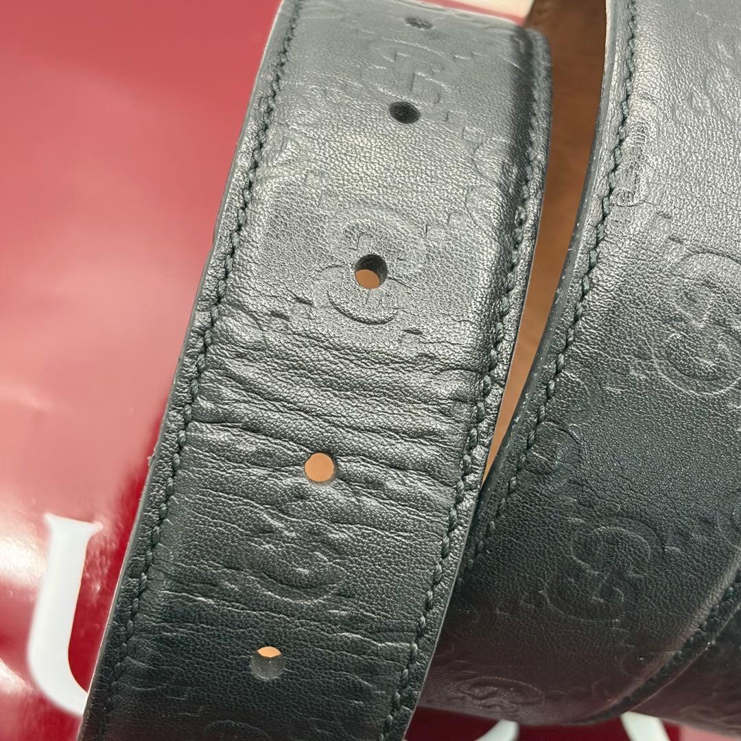 GUCCI☆インターロッキングGシマレザーベルト