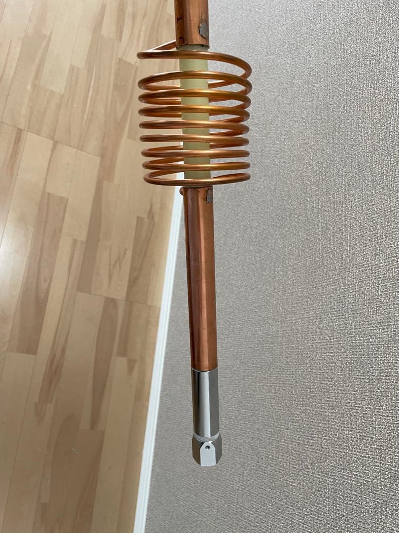 オーダー ハンドメイド21MHzアンテナ 銅製 ほぼ新品 モービルアンテナ