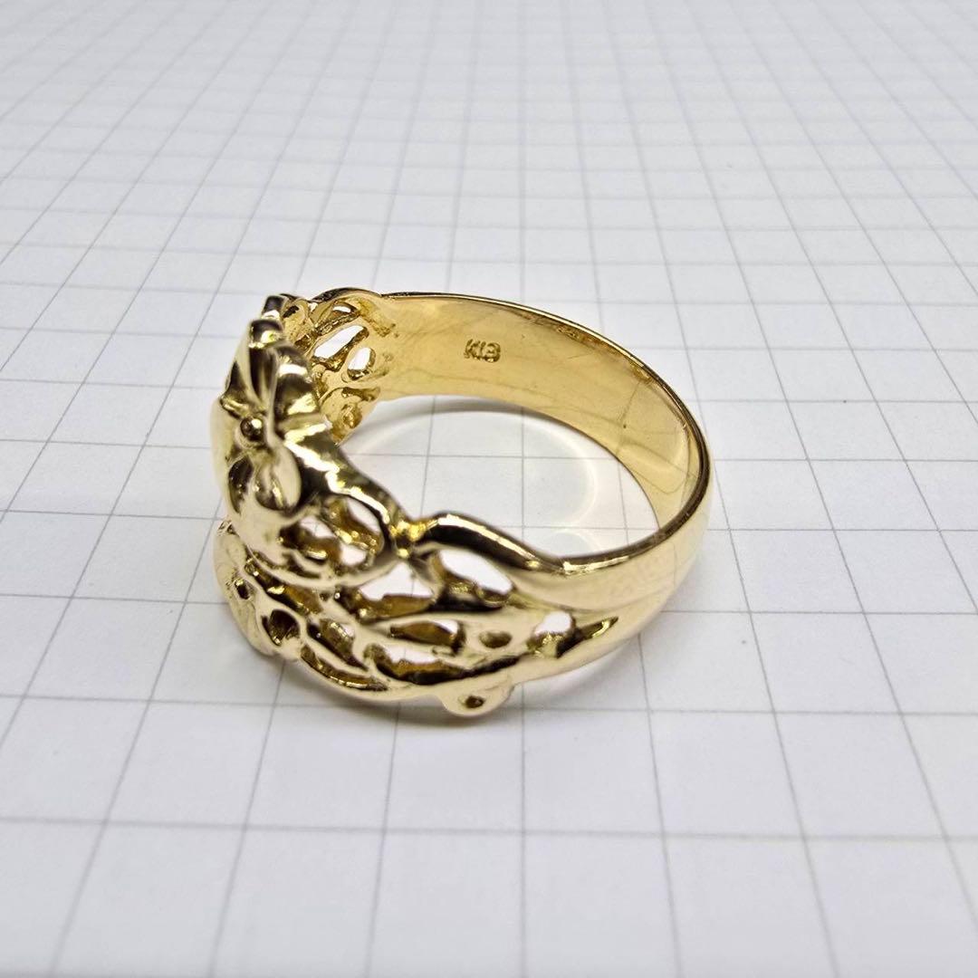18金お花デザインリング6.42グラム16.5号